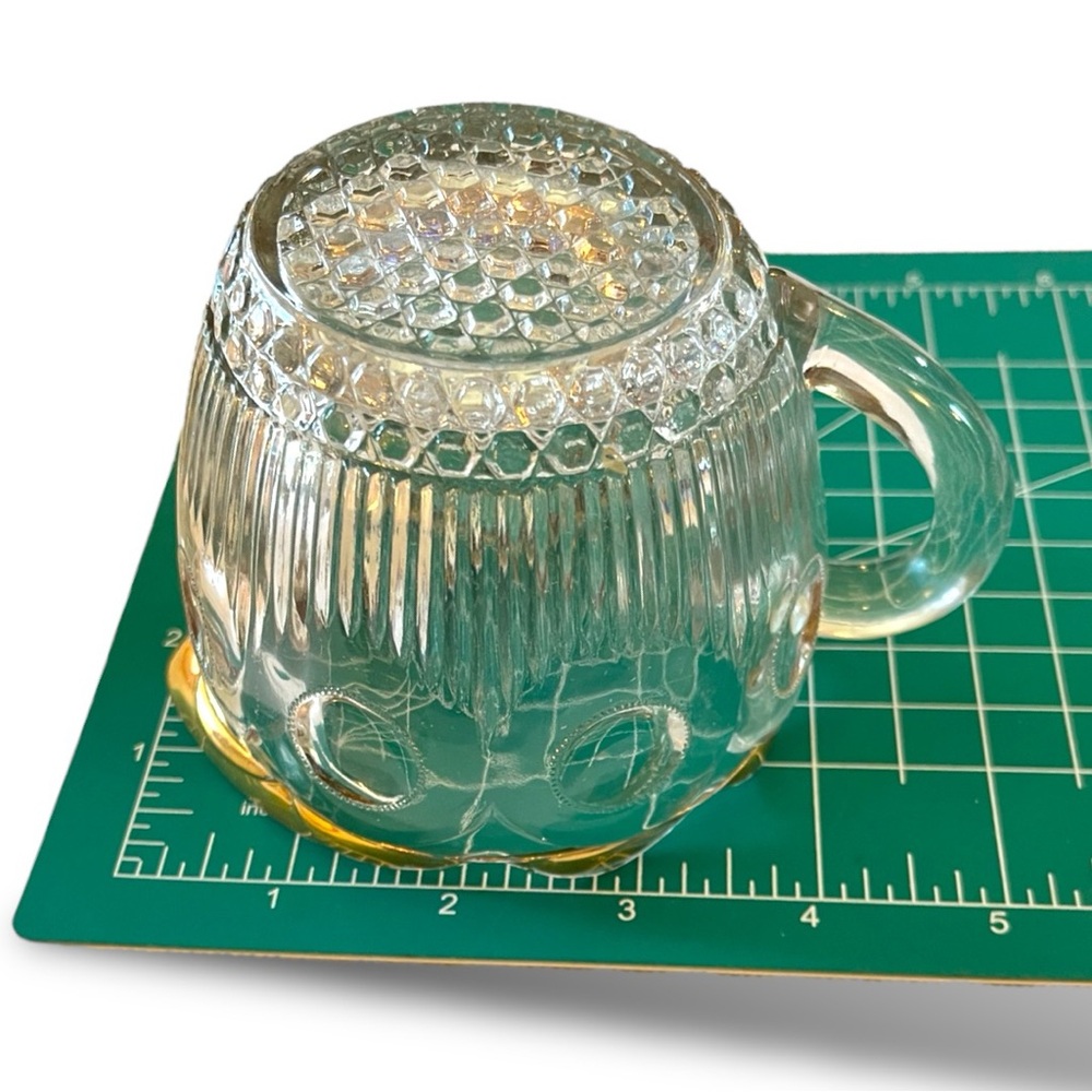 VTG Scalloped Gold Rimmed Pressed Glass Creamer by Bartlett Collins - Picture 7 of 11
